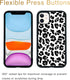 Black Leopard iPhone 13/14 Case - 6.1 Inch Blcak Leopard iPhone Case, Non-Slip Pattern Design and Shock Absorption, Soft Silica Gel Frame Support ...