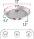 Fat Daddio's PIE-12 Anodized Aluminum Pie Pan, 12 x 1.5 Inch...