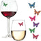 Butterfly Magnetic Wine Glass Charms - 6 Wine Magnet Drink Markers - Fun Gift for the Gardener...