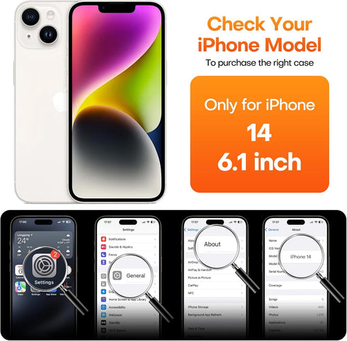 CellEver Heavy-Duty Silicone Case for iPhone 14 - Military Drop Protection, Camera Shield, Scratch-Free Interior, Light Purple...