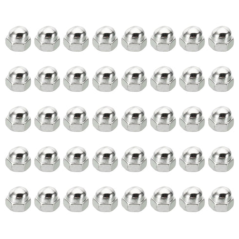 PATIKIL M4x0.7 Acorn Hex Bolt Covers, 40 Pcs Dome Head Carbon Steel Hexagon Decorative Cap Nuts for Home Repair, Industrial Equipment Fasteners, S...