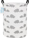 LANGYASHAN Storage Bin, Canvas Fabric Collapsible Organizer Basket for Laundry Hamper,Toy Bins,Gift Baskets, Bedroom, Clothes,Baby Nursery (Full L...