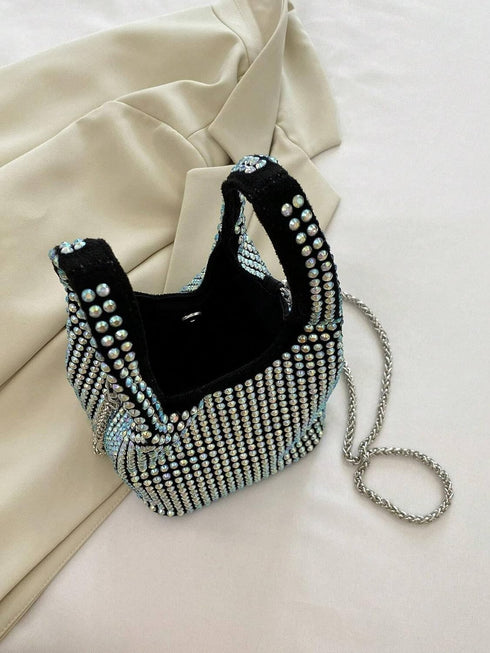 Evening Bag, Rhinestone Clutch Sequins Purse Designed for Parties, Wedding Celebrations, Prom Nights, and Clubs...