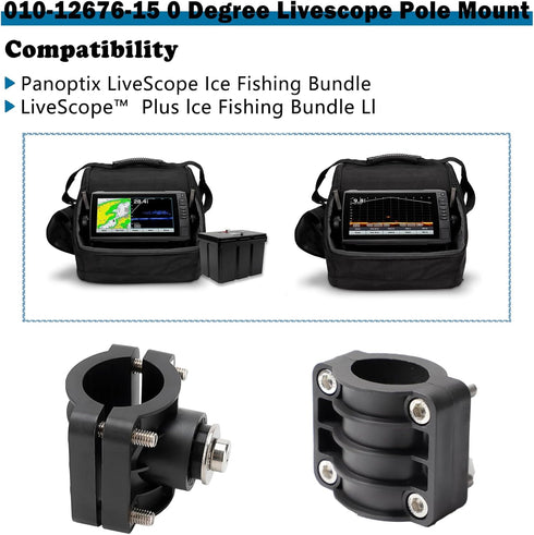 010-12676-15 0 Degree Livescope Pole Mount for Panoptix LVS32 Transducer Compatible with Panoptix LiveScope Ice Fishing Bundle and Panoptix LiveSc...