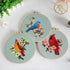 Louise Maelys 3 sets bird Embroidery Kits for Beginners,Adults Starter flower pattern Cross Stitch Kit DIY Needlepoint Kits with embroidery instru...
