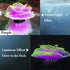 Aquarium Decorations Fish Tank Decor Glowing Coral Ornaments, 1pc Purple Silicone Flower Plants and 10pcs Sea Shells/Stone Glow in The Dark Large ...