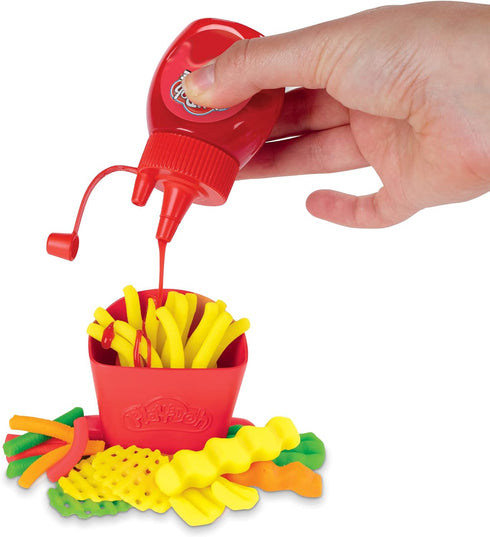 Play-Doh Kitchen Creations Spiral Fries Playset for Kids 3 Years and Up with Toy French Fry Maker, Drizzle, and 5 Modeling Compound Colors, Non-To...