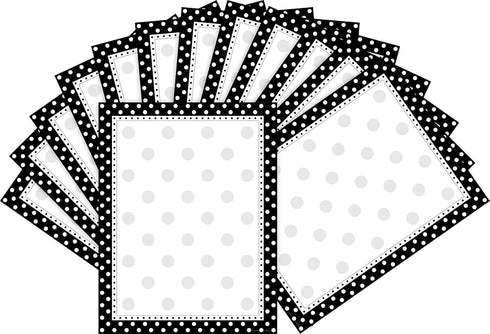 Barker Creek Designer Computer Paper 100 Sheet Set, Black & White Dot, Decorative Paper, Stationery, 8.5" x 11", 100 sheets, Home, School, and Off...