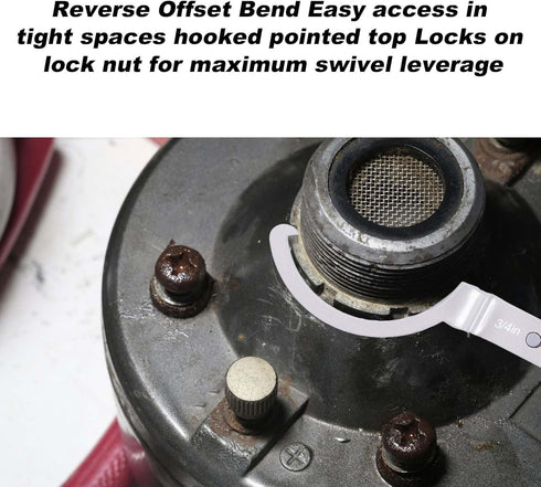 3pcs Conduit Lockout Wrench Set, 1/2&3/4&1in Coilover Wrench Loosen or Tighten Locknuts C-Shape Spanner Wrench for Tight Spaces Tightening Or Loos...