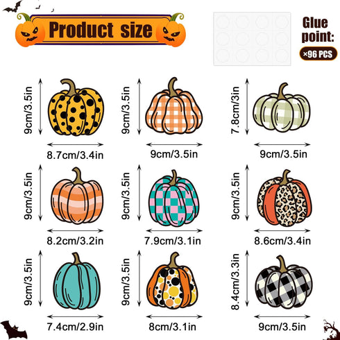90pcs Classroom Bulletin Board Cutouts, Pumpkin Bulletin Board Decorations with Glue Point Halloween Bulletin Board Pumpkin Paper Cutouts for Clas...