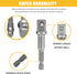 Impact Grade Socket Adapter Set, 3 Pieces Extension Sets 1/4", 3/8", and 1/2" Cr-V Steel Impact Drive, Adapter Power Drill Drivers High Torque Imp...