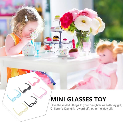 TOYANDONA 40pcs Doll Glasses, Miniature Doll Eyeglasses Mini Doll Costume Accessories for Dollhouse Crafts (Random Color) Miniatures for Crafts...