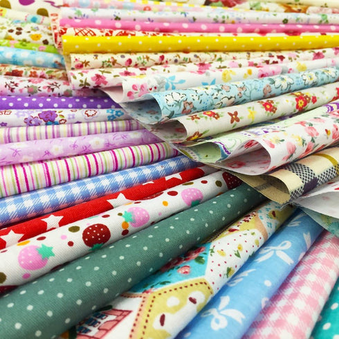 flic-flac 50pcs 12 x 12 inches (30cmx30cm) Cotton Fabric Squares Quilting Sewing Floral Precut Fabric Square Sheets for Craft Patchwork...