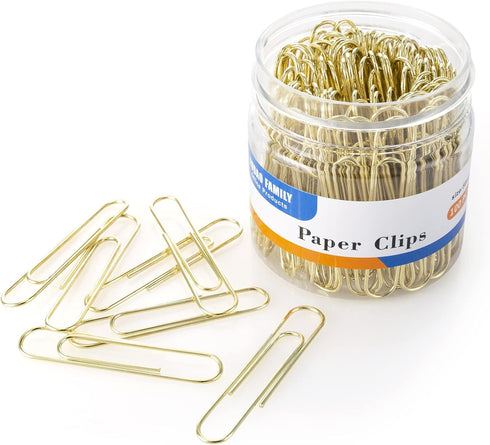 Large Paper Clips, Gold Paper Clips, 2 Inch Paper Clip, Jumbo Paperclips 100/Pack...