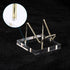 PATIKIL 2" x 2" x 1.5" Acrylic Display Stands, Display Easel Holder Metal Arm Crystal Display Stand for Mineral Gemstone Style 1, Clear...