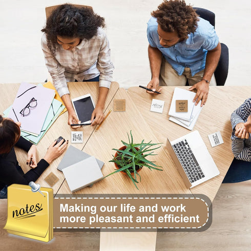 6 Pack Sticky Notes 3x3, Lined Sticky Notes Recyclable Self-Stick Grid Memo Pads, 300 Sheets Cute Sticky Note School and Office Supplies Clean Rem...