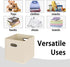 Black Foldable Storage Cubes Bins , Fabric Storage Box Cubes Organizer Baskets with Dual Handles for Home Organizer(Creamy-White)...