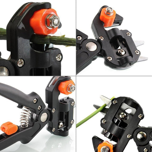 Garden Fruit Tree Professional Prune Shear Snip Grafting Cutting Tool with 2 Extra Blades, a Phillips Screwdriver and a Wrench - Tree Grafting Kit...