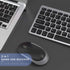 Compact Wireless Keyboard Mouse, 2.4GHz Ultra Thin Small Wireless Keyboard Mouse Combo for Desktop, Laptop (Black and Gray)...