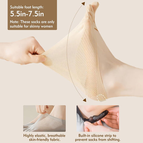 5 Pairs Toe Socks Women, Sock Align Toe Socks for Women for Bunions, No Show Toe Socks Women, Toe Compression Socks Toe Separator Socks...