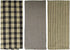 fillURbasket Black Farmhouse Kitchen Towels Set of 3 Striped Buffalo Checked Plaid Dish Towels Black and Tan Towels for Decor Dishing Drying Cotto...