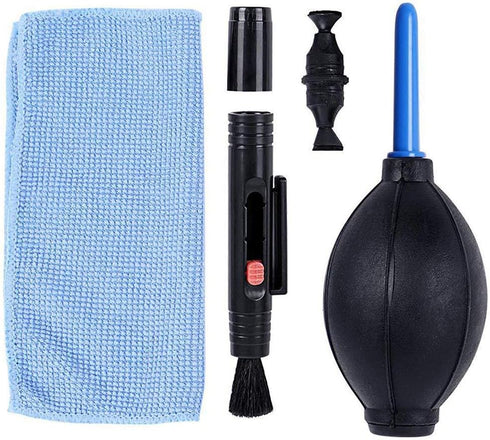 3IN1 Camera Cleaning Kit Suit Dust Cleaner Brush Air Blower Wipes Clean Cloth kit for Gopro for Canon Nikon Camcorder VCR......