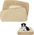 CHHKON Dog Bed Covers Replacement Washable Waterproof Pet Puppy Bed Cover for Dog(Beige,30x20x6 inch)...