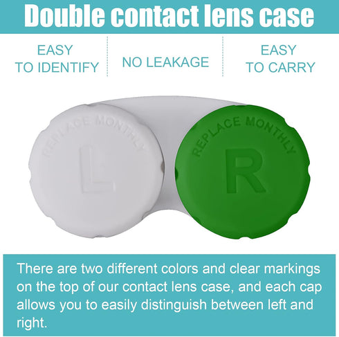 12PCS Colorful Contact Lens Case, Immersion Kit, Leak-Proof Packaging, Suitable for Outdoor Mini Case Screw Top...