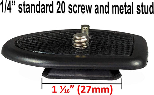 27mm Tripod Quick Release Plate Camera Mounting Adapter Parts Replacement for TG-50TR, TG-5060TR, Vivitar VPT-1250, Digital Concepts 50”, Sunpak 5...