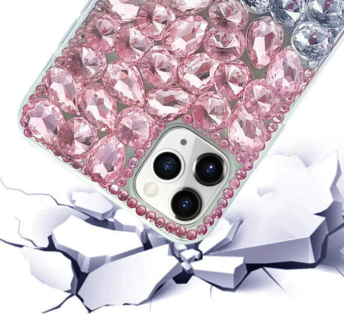 Bonitec for iPhone 11 Pro Max Case 3D Glitter Sparkle Bling Case for Women Luxury Shiny Crystal Rhinestone Diamond Bumper Clear Rose Gems Protecti...
