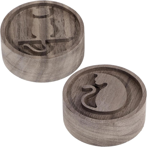2 PCS Wooden Essential Oil Diffuser, Walnut Wood Diffuser, Aromatherapy Diffuser, Small Round Diffuser, Car Wood Diffuser, Desktop Air Freshener f...