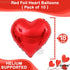 KatchOn I Love You Balloons Set - 18 Inch, Pack of 18 | Foil Red Heart Balloons for Valentine's Day Decorations...