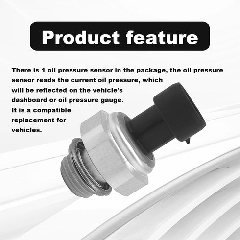 Engine Oil Pressure Sensor Switch Sending Unit Compatible with Chevy Silverado Trailblazer Suburban Tahoe GMC Yukon Impala Pontiac Buick, 12616646...