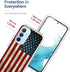Phone Case for Galaxy A54 5G Case, Samsung A54 5G SM-A546U Case with Tempered-Glass Screen Protector, Cute Clear Flag Pattern Full Body Protective...