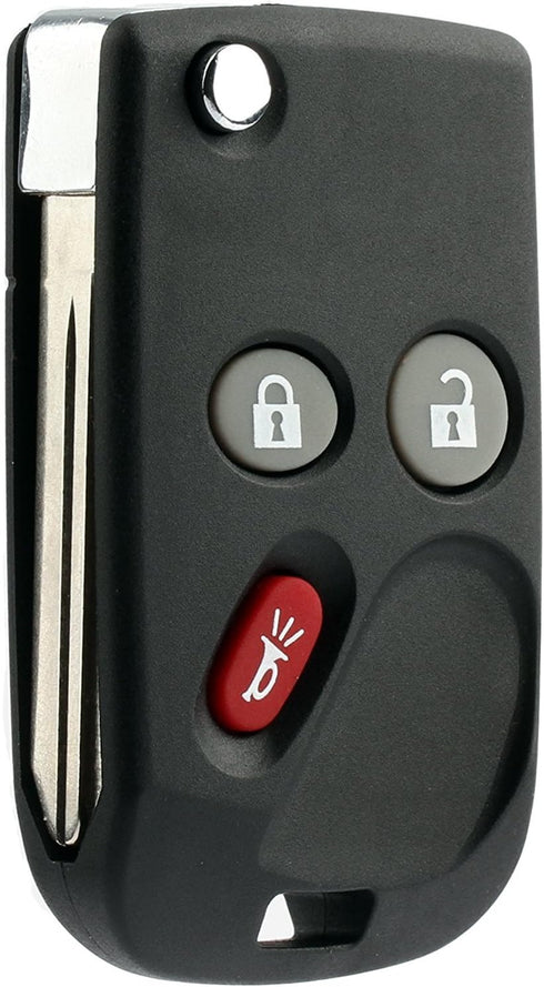 KeylessOption Keyless Entry Remote Fob Car Flip Ignition Key Replacement for Trailblazer Envoy...