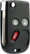 KeylessOption Keyless Entry Remote Fob Car Flip Ignition Key Replacement for Trailblazer Envoy...