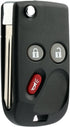 KeylessOption Keyless Entry Remote Fob Car Flip Ignition Key Replacement for Trailblazer Envoy...