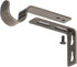 Ivilon Adjustable Brackets for Curtain Rods - for 7/8 or 1 Inch Rods. Set of 2 - Pewter...
