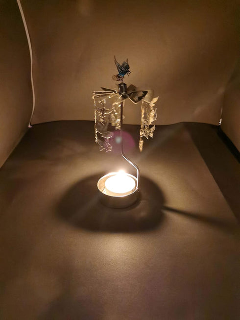 HOKHBCW Rotary Candle Holder Spinning Candleholder Metal Small Gift (Dove of Peace)...