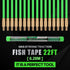 22FT Fiberglass Running Electrical Wire Cable Glow Rods Wire Pulling, Fish Rods Electrical Kit with 8 Different Attachments and Fish Tape Wire Pul...