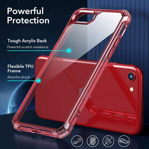 ESR for iPhone SE (2022) Case, iPhone SE (2020) and iPhone 8, Military-Grade Protection, Shock-Absorbing Corners, Yellowing-Resistant Back, Phone ...