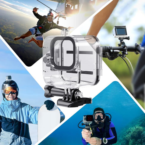 HONGDAK Waterproof Housing Case for GoPro Hero11 Black Mini,169ft/60M Diving Protective Housing Shell for Hero 11 Mini Action Camera Underwater Di...