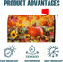 Autumn Fall Harvest Maple Leaves Pumpkin Mailbox Covers Waterproof Magnetic Durable Post Box Cover Wraps Standard Size 21x18 Inches for Outdoor Ga...