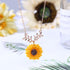 HAIAISO Sunflower Dangle Drop Earrings Sunflower Necklace for Women Handmade Sunflower Jewelry Set Gift...