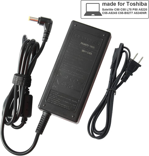 Futurebatt AC Adapter Laptop Charger for Toshiba Satellite C55 C50 C55D C655 C655D C850 C855 C855D L755 L655 L745 L775 L855 L505 L55 S55 P50 P50T ...