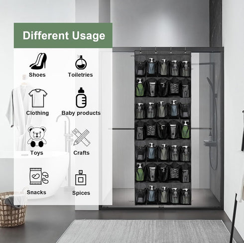 Over the Door Shoe Organizer 35 Mesh Pockets Hanging Shoe storage Shoe Rack for Closet Entryway Bedroom Bathroom Pantry Shoe Holder for Men Sneake...