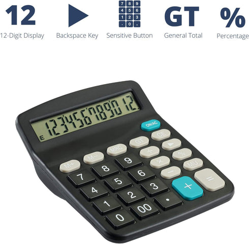 Mr. Pen- Calculator, Calculators Large Display, Standard Function Calculator, 12-Digit, Desktop Calculator, Large Calculator, Office Calculator, C...