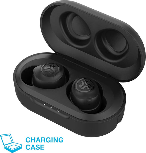 JLab JBuds Air True Wireless Signature Bluetooth Earbuds + Charging Case, Black, IP55 Sweat Resistance, Bluetooth 5.0 Connection, 3 EQ Sound Setti...