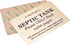 Septic tank Sign - aluminium composite with adhesive, notice, plaque for toilets, bathrooms, W.C, loo. rest room (Gold)...