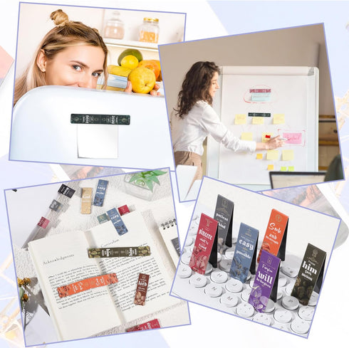 48 Pcs Bible Verses Magnetic Bookmarks, 24 Styles Christian Magnet Book Markers Motivational Encouraging Magnetic Page Clip for Women Men School O...